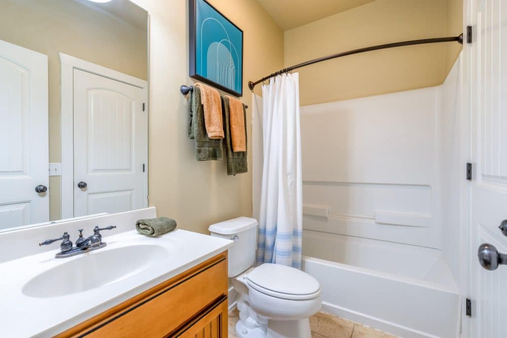 the collective at lubbock off campus cottage apartments near texas tech ttu spacious private bathroom